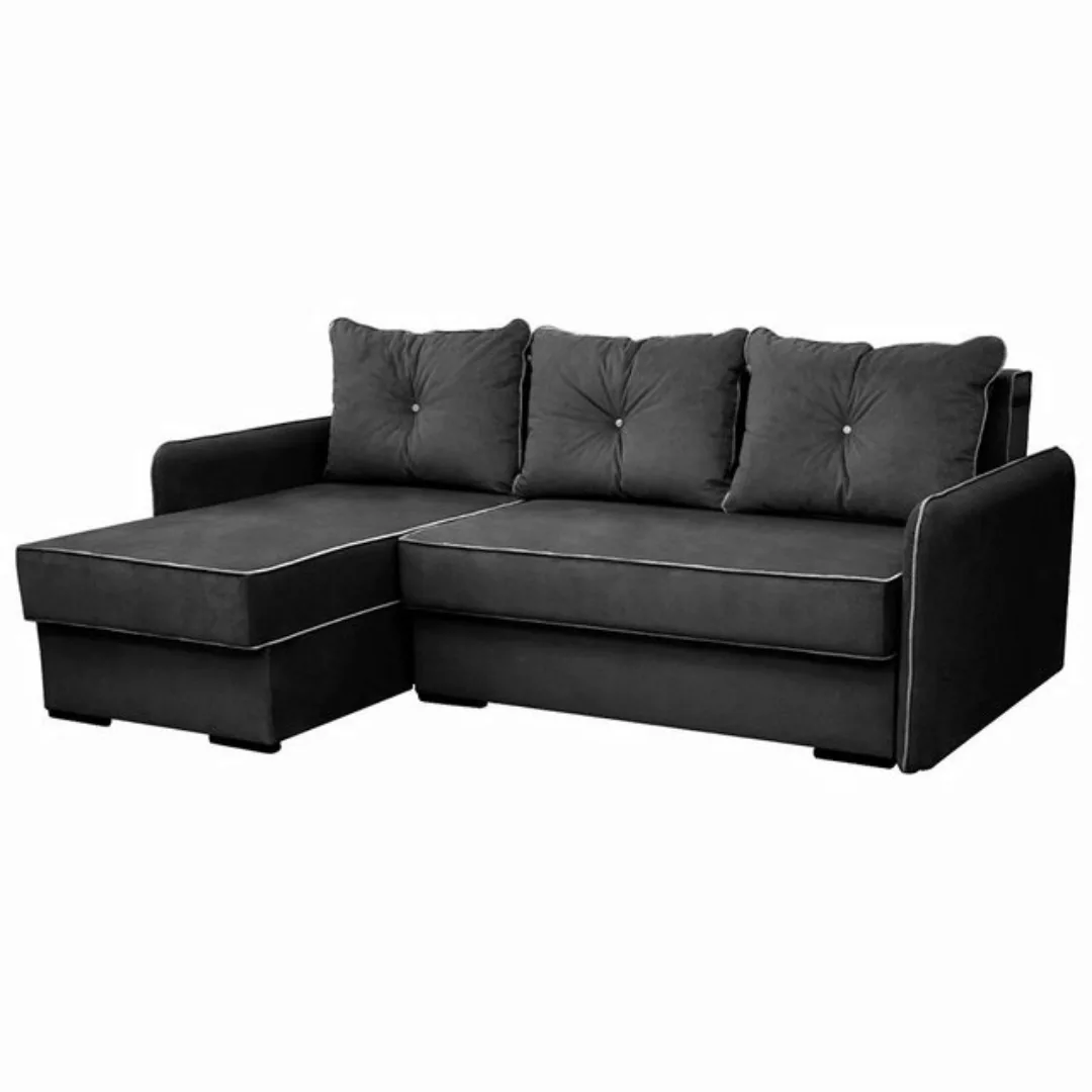 VitaliSpa® Ecksofa Kansas, Grau, 234 x 170 cm Linke Ecke, mit Schlaffunktio günstig online kaufen