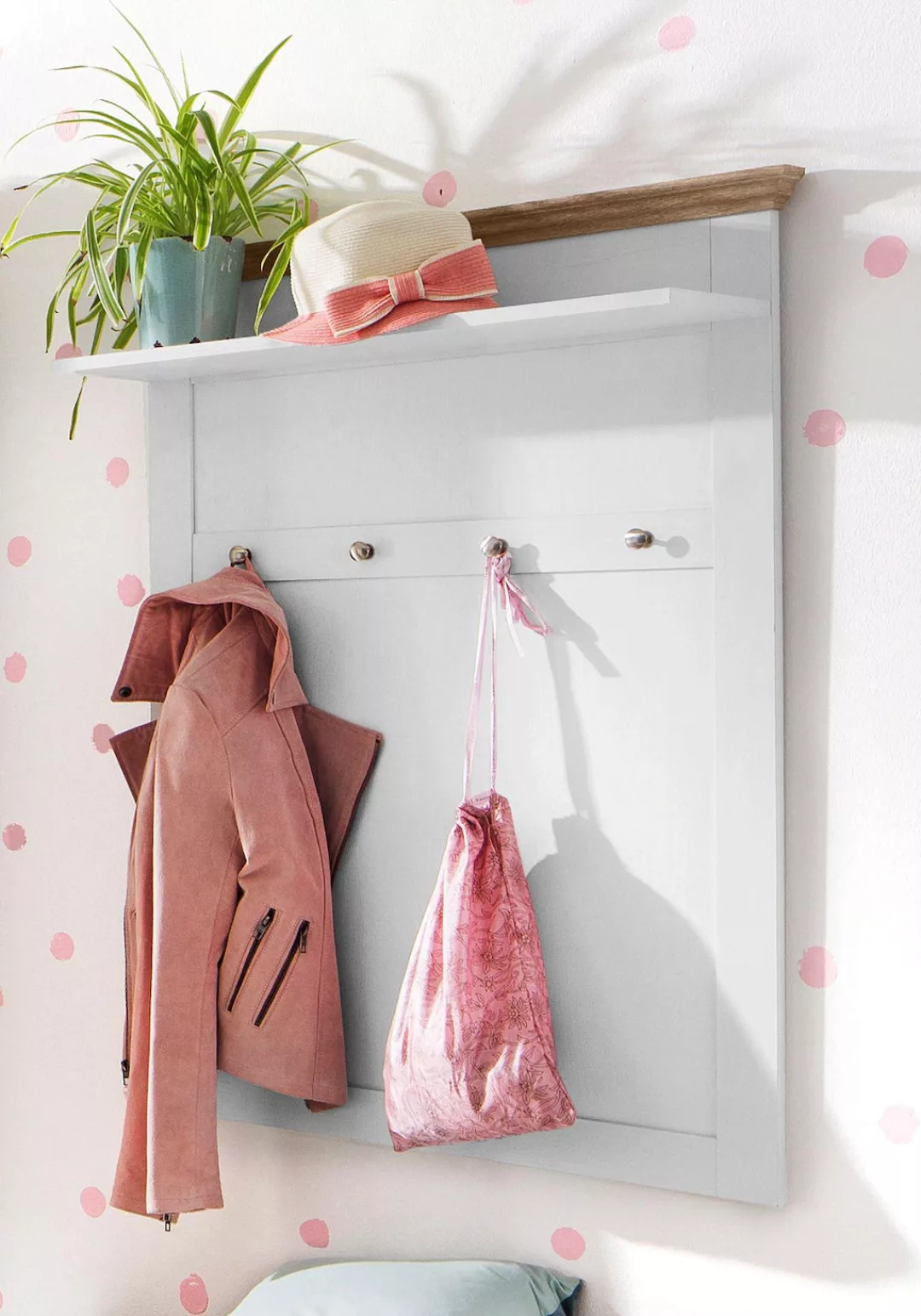 Home affaire Garderobenpaneel "Binz", aus einer schönen Holzoptik, mit vier günstig online kaufen