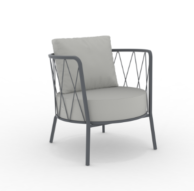 Daisy niedriger Lounge-Sessel dunkelgrau, grau-grigio günstig online kaufen