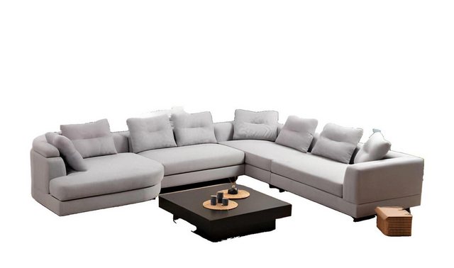 JVmoebel Ecksofa U-Form Wohnzimmer Ecksofa U-Form Modern Design Stil Textil günstig online kaufen