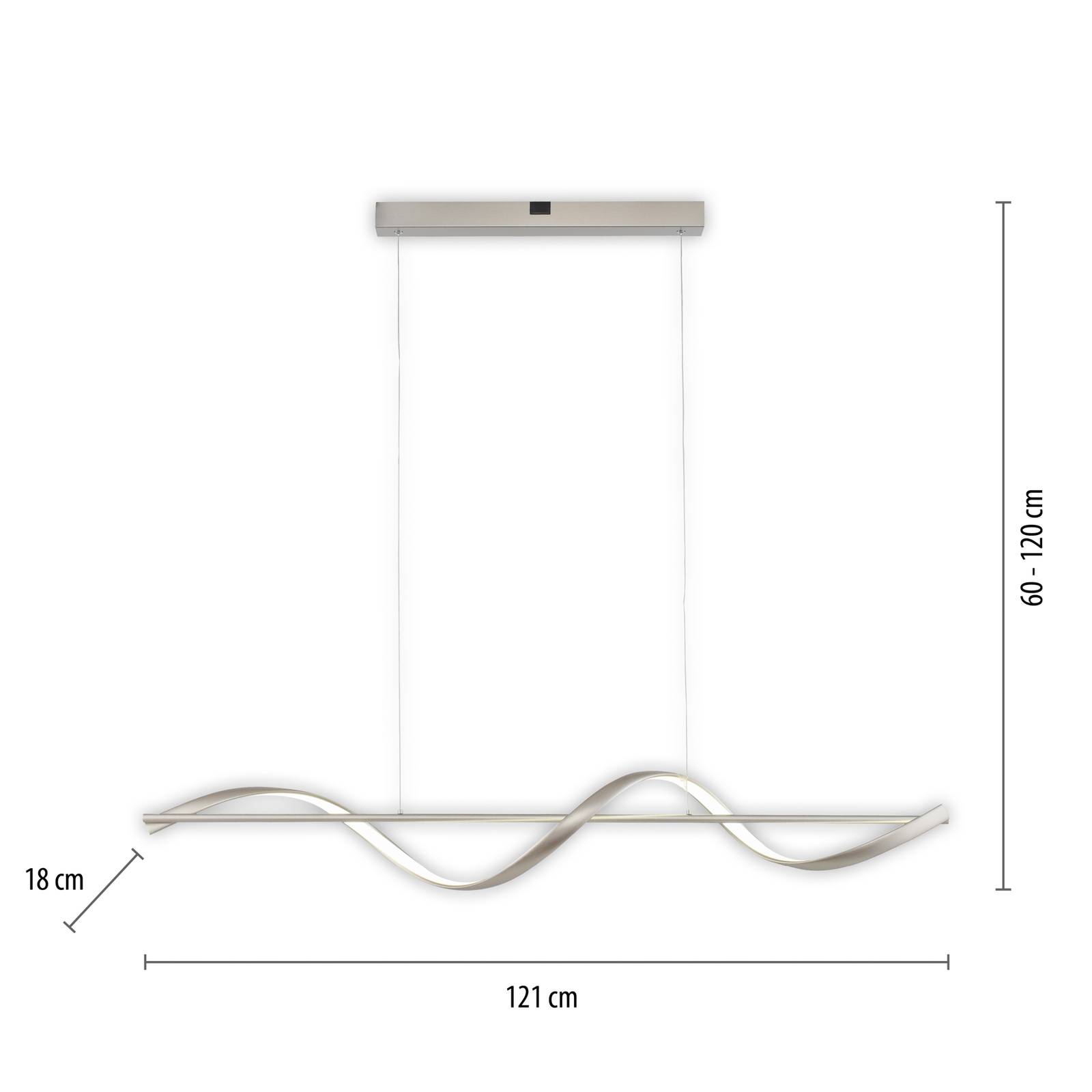 Paul Neuhaus Q-Swing LED-Hängeleuchte, stahl günstig online kaufen