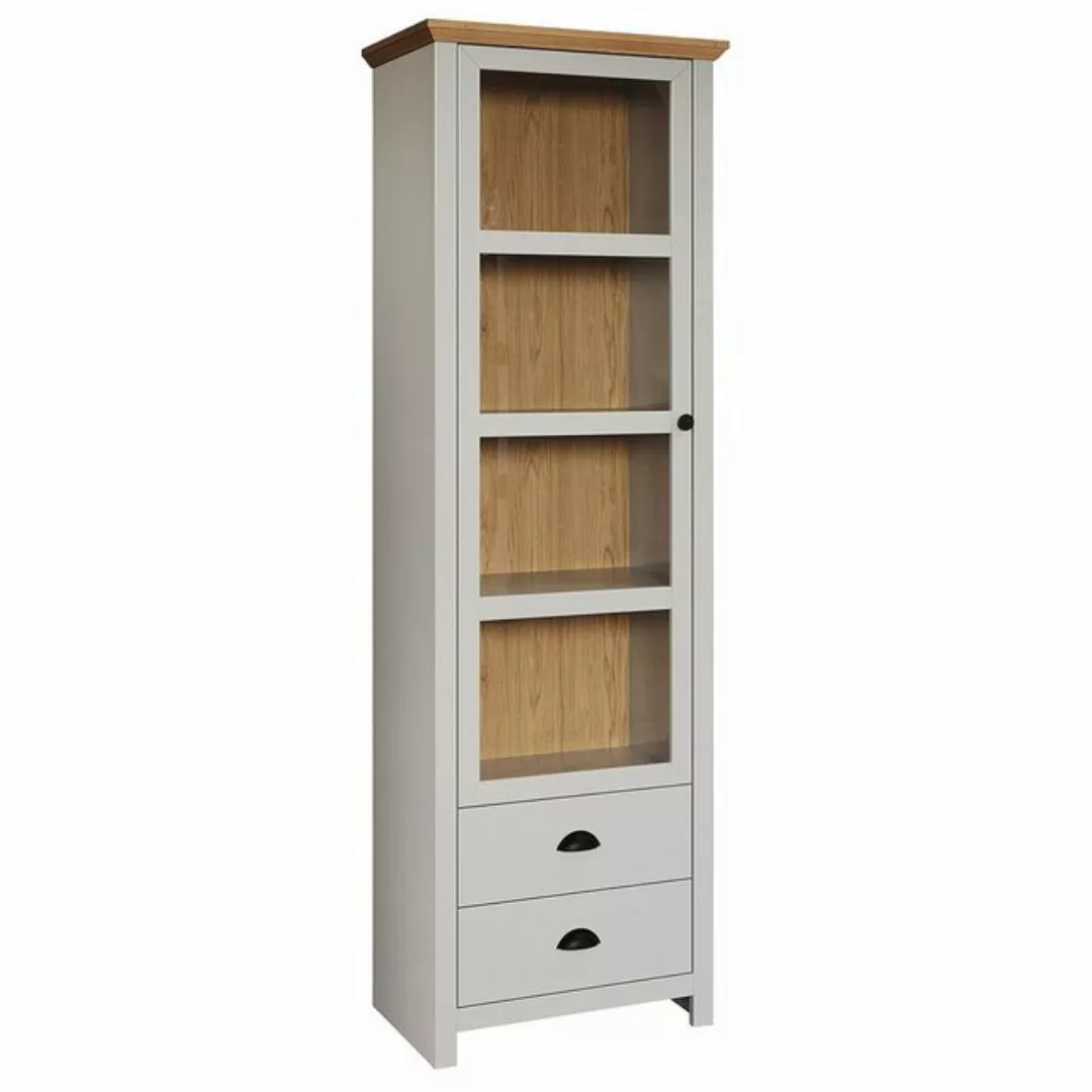 trendteam Vitrine Hochschrank Wohnzimmerschrank Beistellschrank 65x201x41cm günstig online kaufen