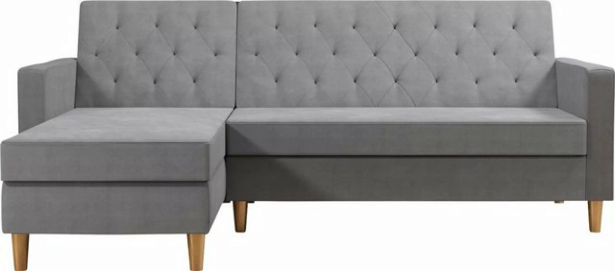 Cosmo Living Ecksofa "Liberty", mit Schlafffunktion, Recamiere mit Stauraum günstig online kaufen