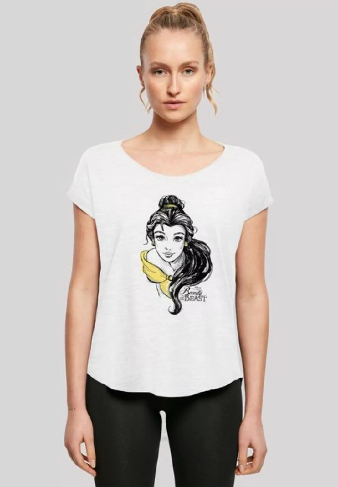 F4NT4STIC T-Shirt "Belle Sketch", Damen,Premium Merch,Lang,Longshirt,Bedruc günstig online kaufen
