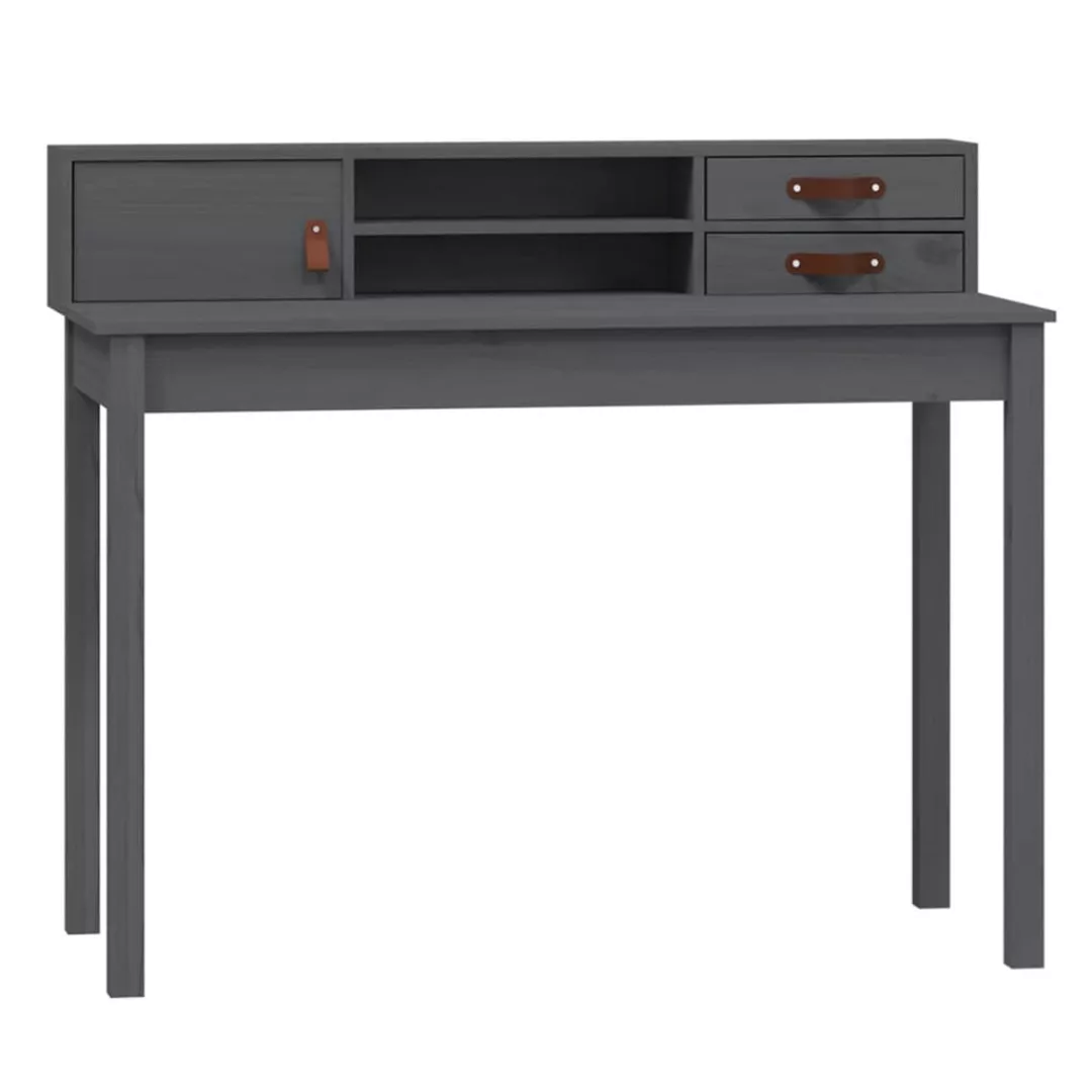 Vidaxl Schreibtisch Grau 110x50x93 Cm Massivholz Kiefer günstig online kaufen