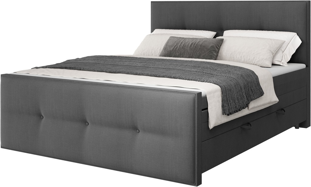 FORTE Boxspringbett "Eve inkl. zwei Bettkästen und Kaltschaum Topper", und günstig online kaufen