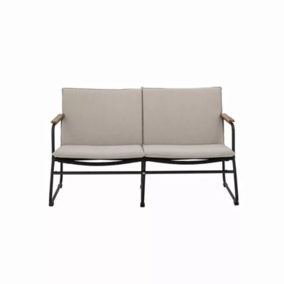 Sofa Hampton textil beige / L 127 cm - Seil, Metall & Stoff - Bloomingville günstig online kaufen