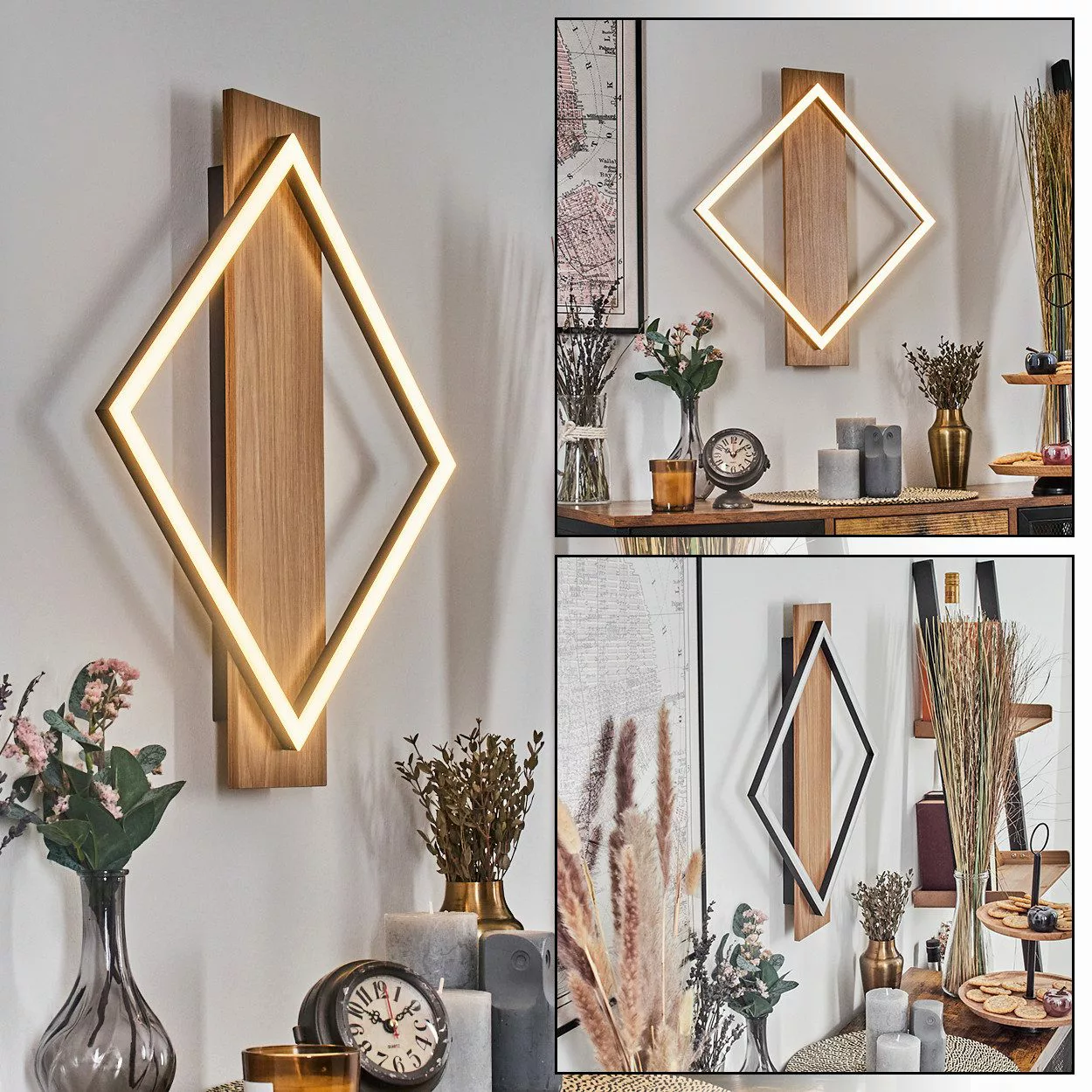 hofstein Wandleuchte Wandlampe aus Metall/Kunststoff in günstig online kaufen