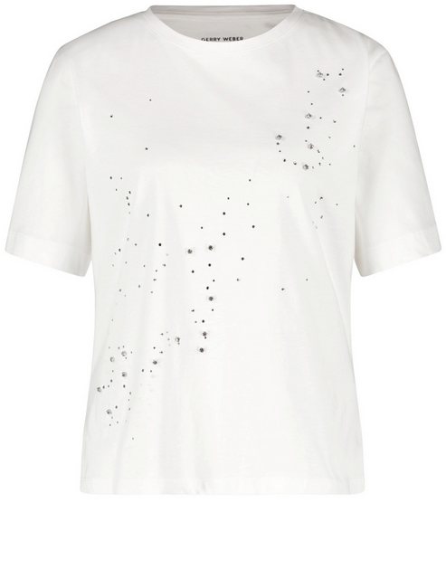 GERRY WEBER Kurzarmshirt T-Shirt mit Steinchendekor günstig online kaufen