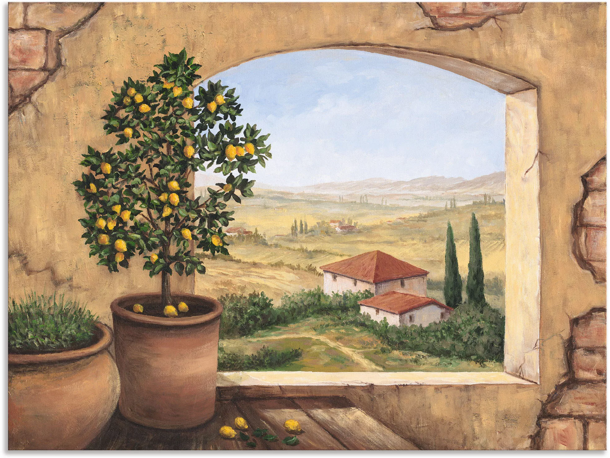 Artland Wandbild "Fenster in der Toskana", Fensterblick, (1 St.), als Alubi günstig online kaufen