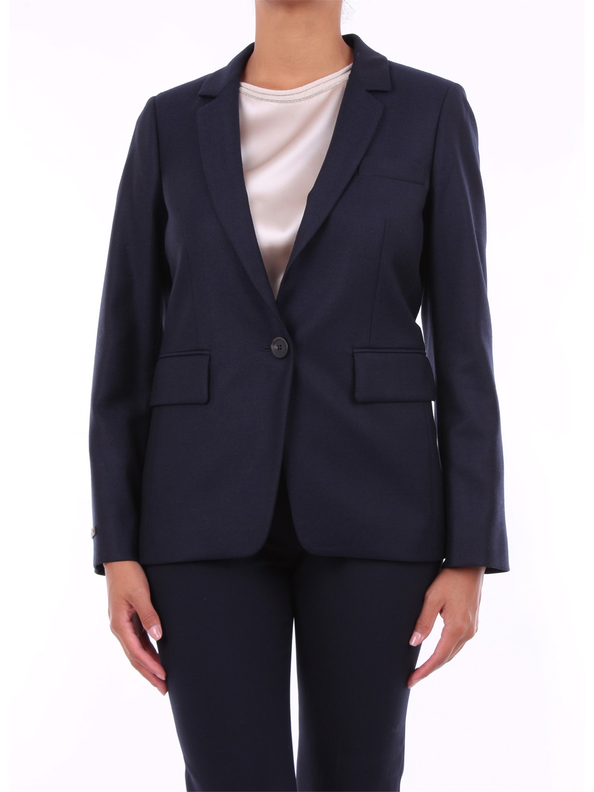 PESERICO Blazer Damen blau Schurwolle und Elasthan günstig online kaufen