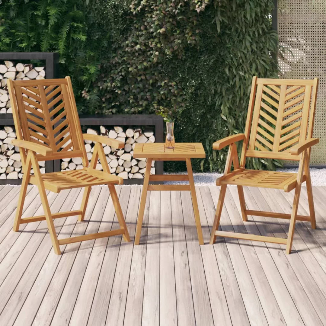 Vidaxl Gartenstühle Verstellbar 2 Stk. Massivholz Akazie günstig online kaufen