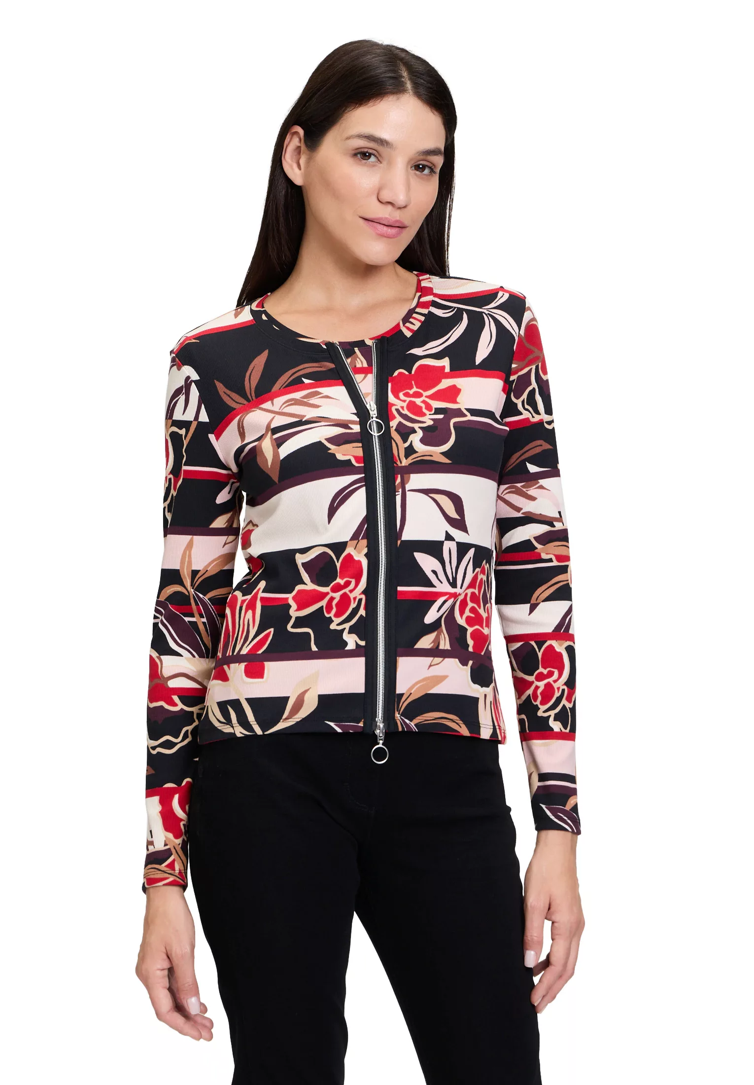 Betty Barclay Kurzarmshirt "Betty Barclay Shirtjacke mit Rippenstruktur", M günstig online kaufen