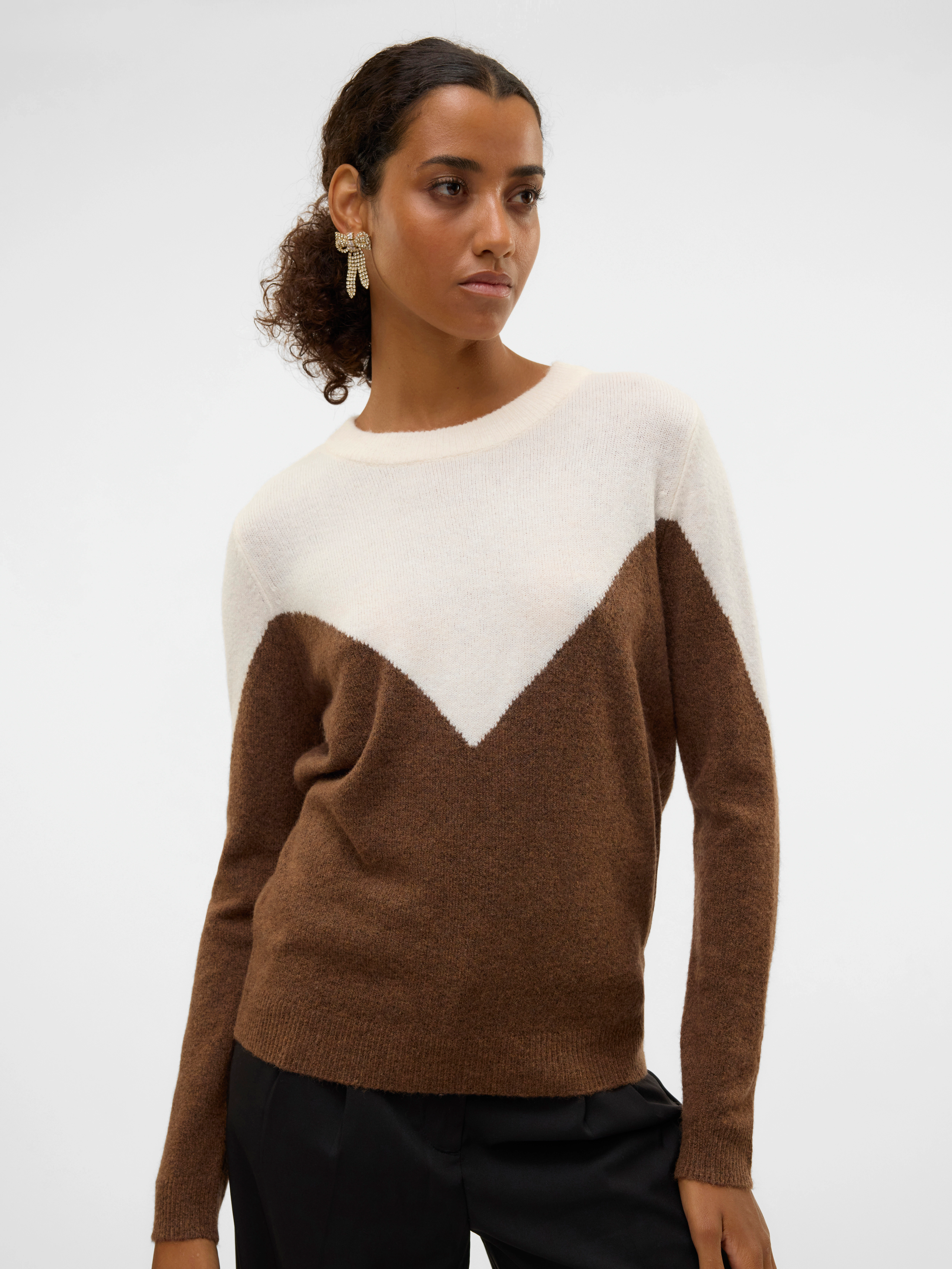 Vero Moda Strickpullover "VMPLAZA LS BLOCK PULLOVER GA BOO", mit Streifenmu günstig online kaufen