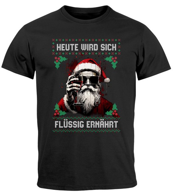 MoonWorks Print-Shirt Herren T-Shirt Weihnachten Spruch lustig Heute wird s günstig online kaufen