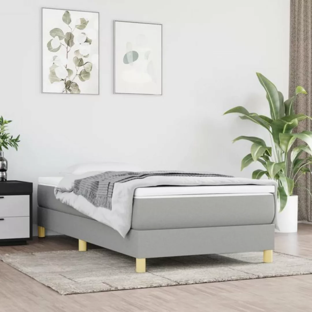 Vidaxl Boxspringbett Hellgrau 100x200 Cm Stoff günstig online kaufen