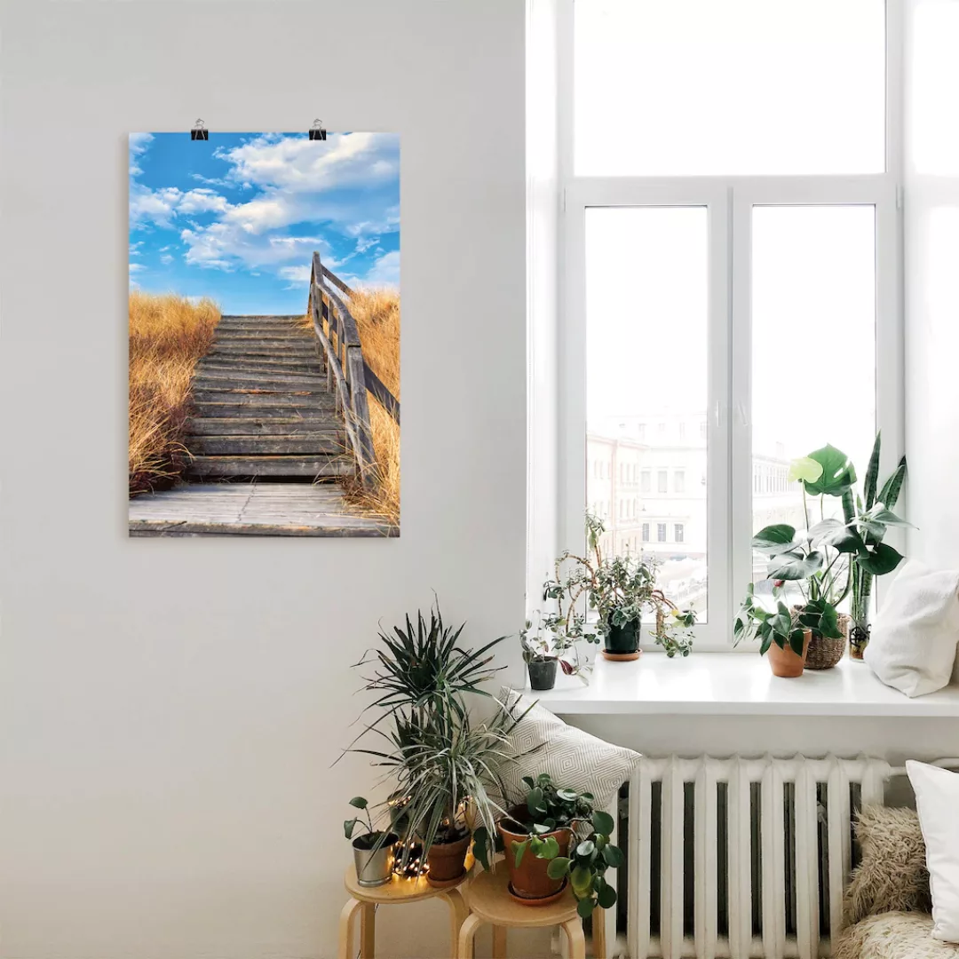 Artland Wandbild "Treppe Bohlenweg Insel Amrum", Küstenbilder, (1 St.), als günstig online kaufen