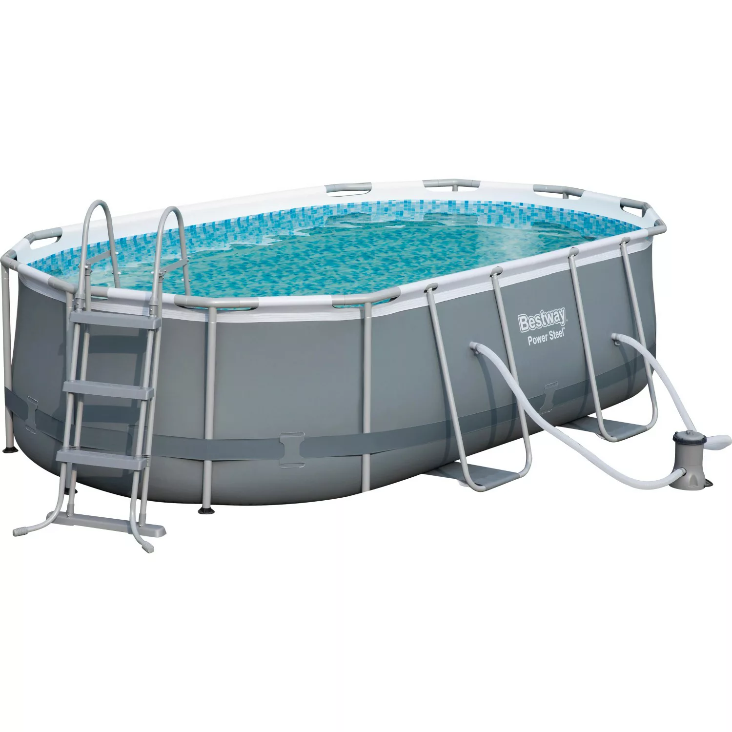 Bestway Stahlrahmen-Pool Set Steel Pro Max Frame GS 427 x 250 x 100 cm Oval günstig online kaufen