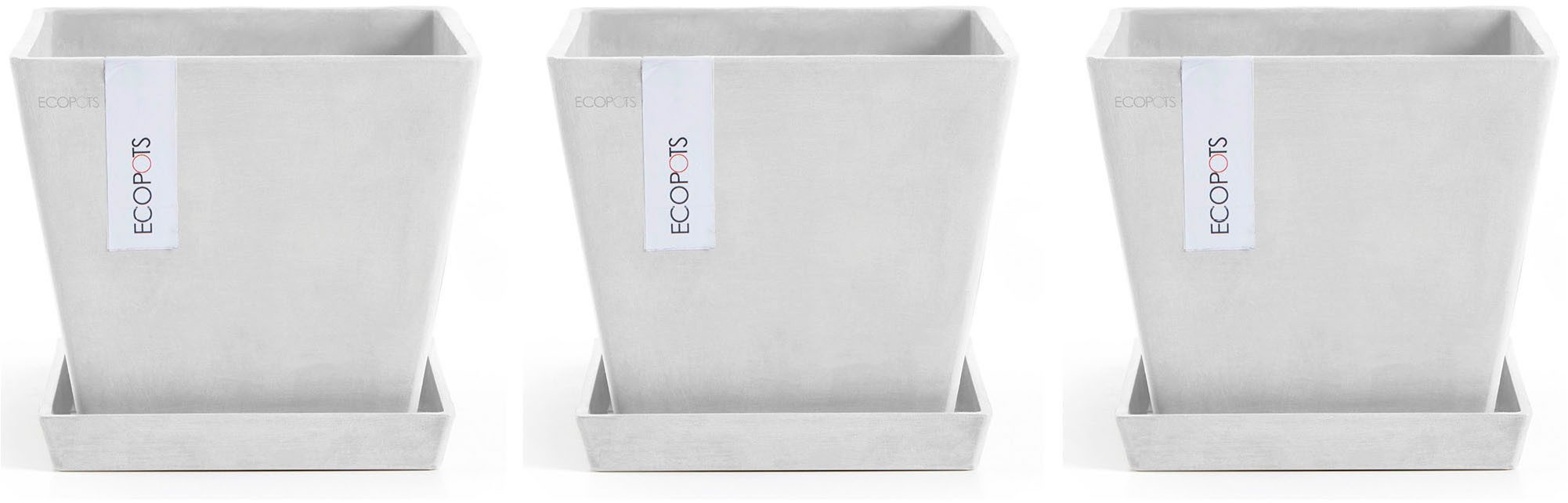 ECOPOTS Blumentopf "Rotterdam", (Set, 3 St.), mit passenden Untersetzern günstig online kaufen