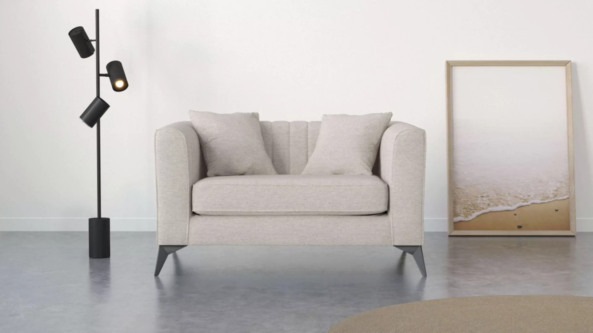 Places of Style Loveseat "MATTHEW B/T/H: 130/86/74 cm Sessel", incl. Zierki günstig online kaufen