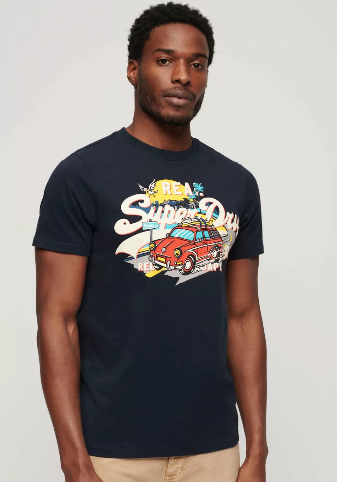 Superdry Print-Shirt "SD-LA VL GRAPHIC T SHIRT" günstig online kaufen