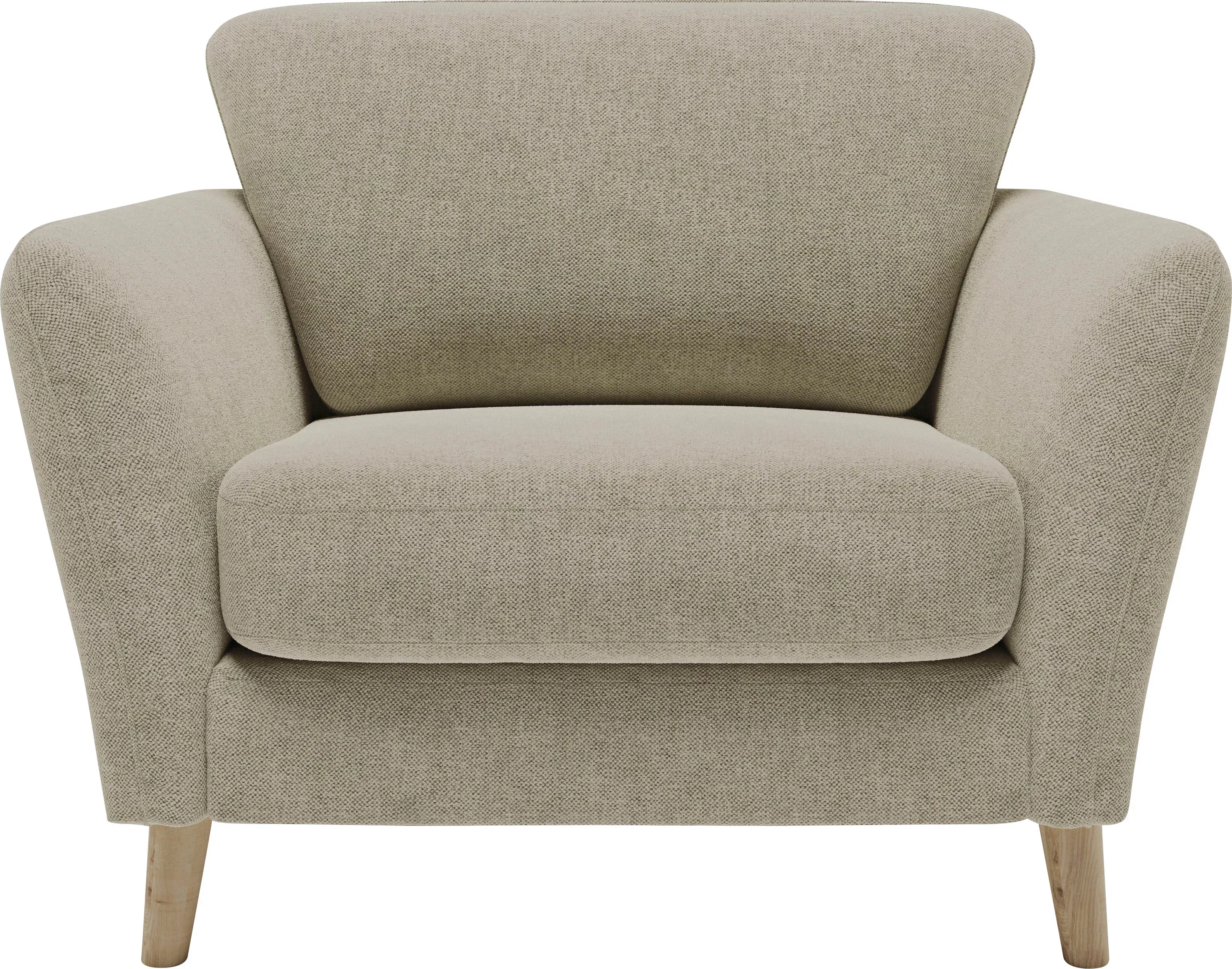 Home affaire Sessel "MARSEILLE", Massivholzbeine Eiche, Landhausstil, Welle günstig online kaufen
