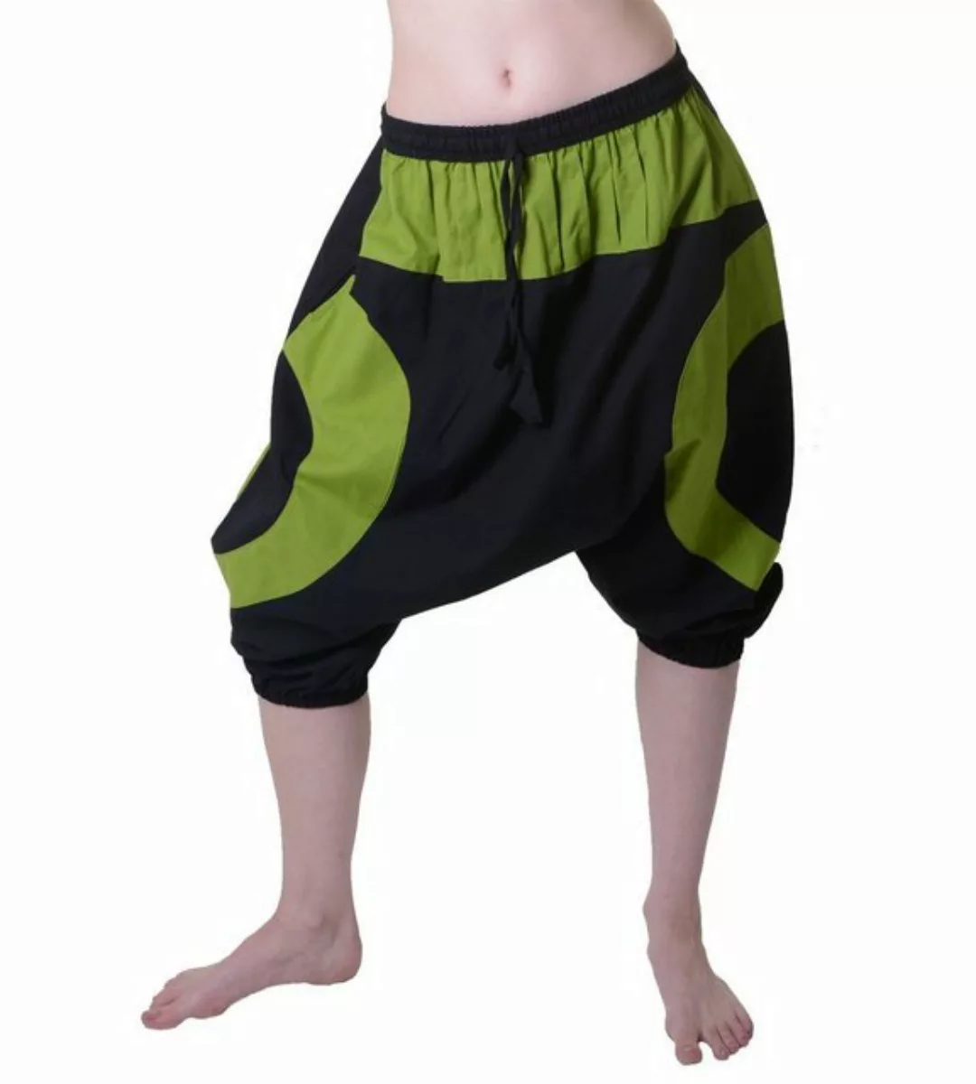 KUNST UND MAGIE Yogahose Kurze Haremshose dreiviertel Unisex Pumphose Hippi günstig online kaufen