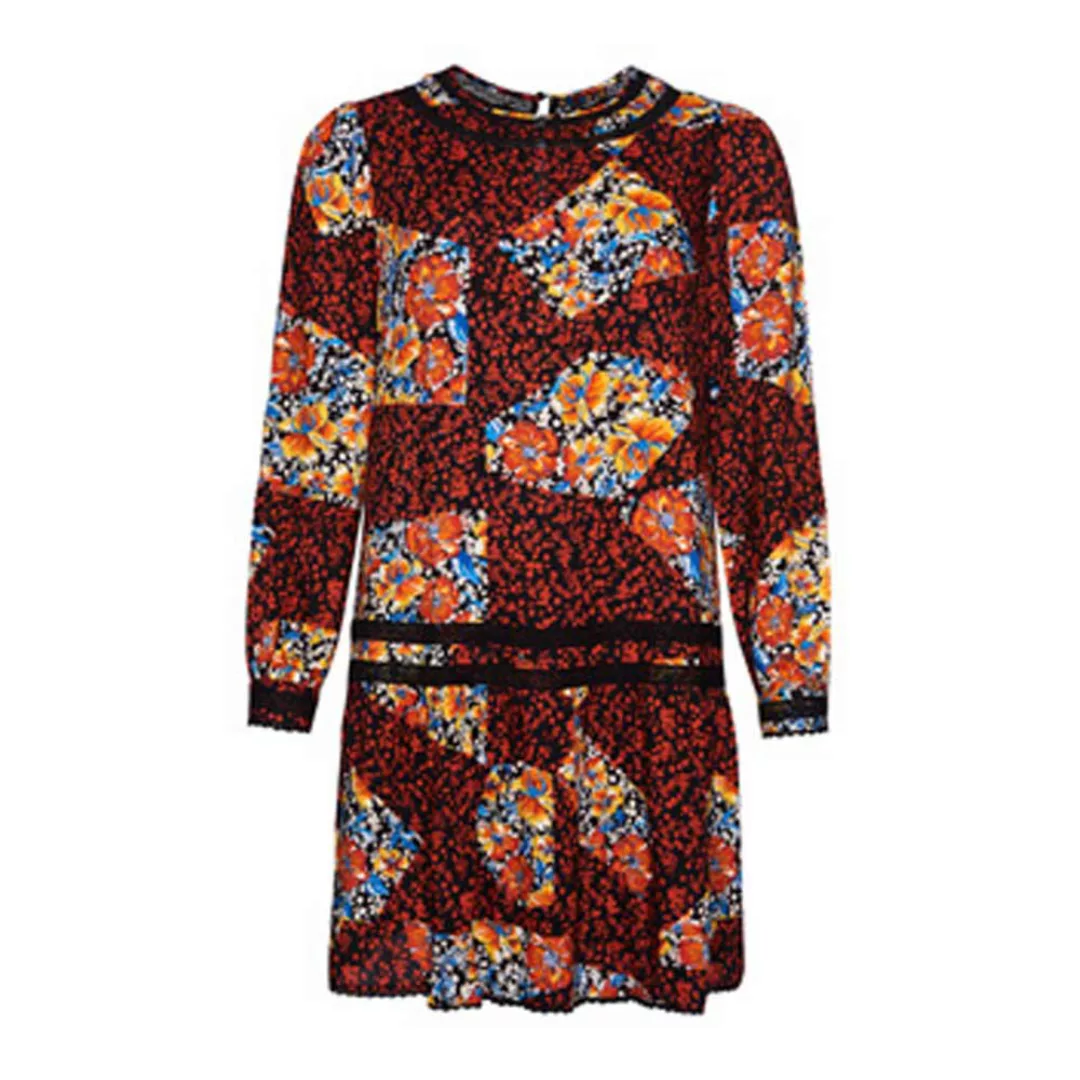 Superdry Lace Kurzes Kleid XS Mixed Black Floral günstig online kaufen