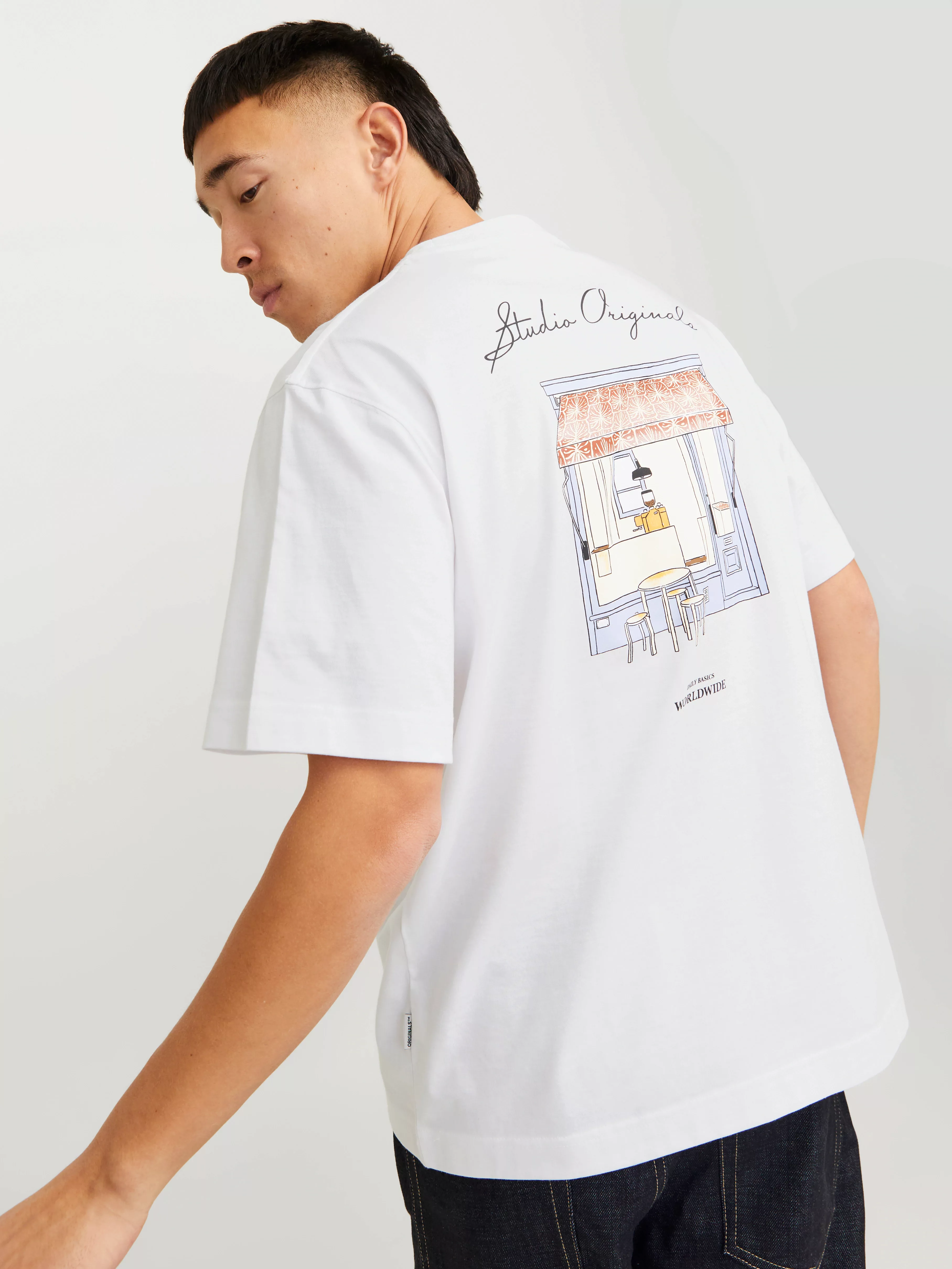 Jack & Jones T-Shirt "JORISLINGTON BACK TEE SS CREW NECK SN" günstig online kaufen