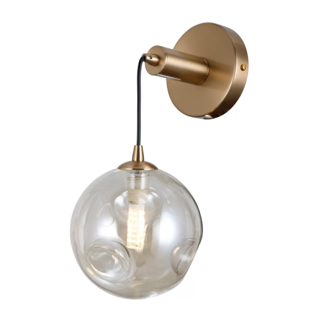 Wandlampe Perlos WL-54456-1-HB-AMB günstig online kaufen