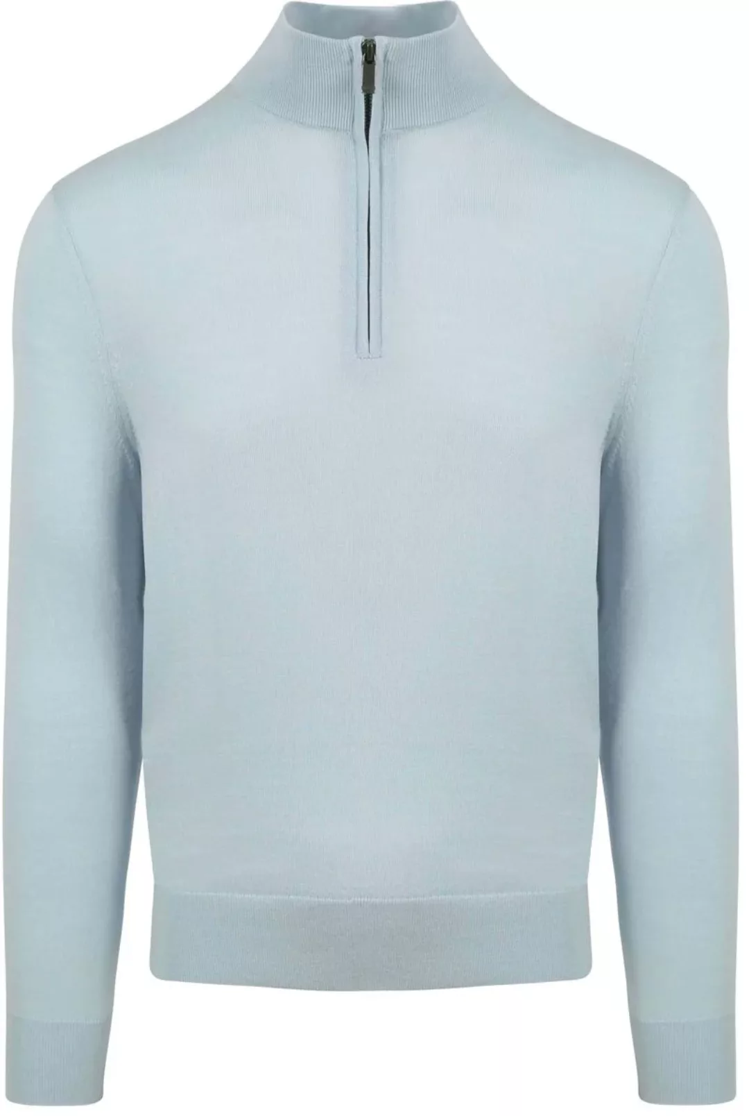 Suitable Merino Half Zip Pullover Hellblau - Größe 3XL günstig online kaufen