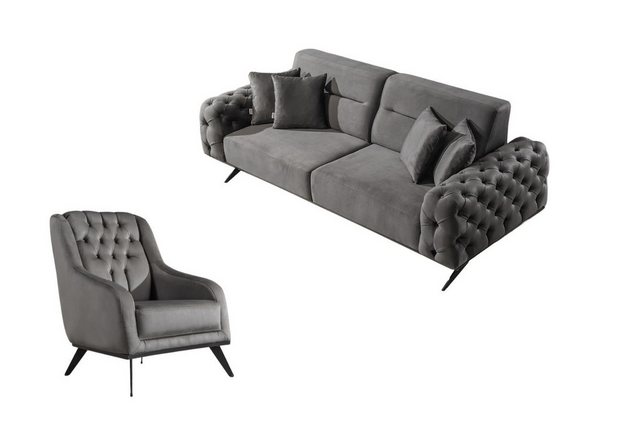 Villa Möbel Sofa Check, Set, mit Relax-/Bettfunktion durch verstellbare Rüc günstig online kaufen