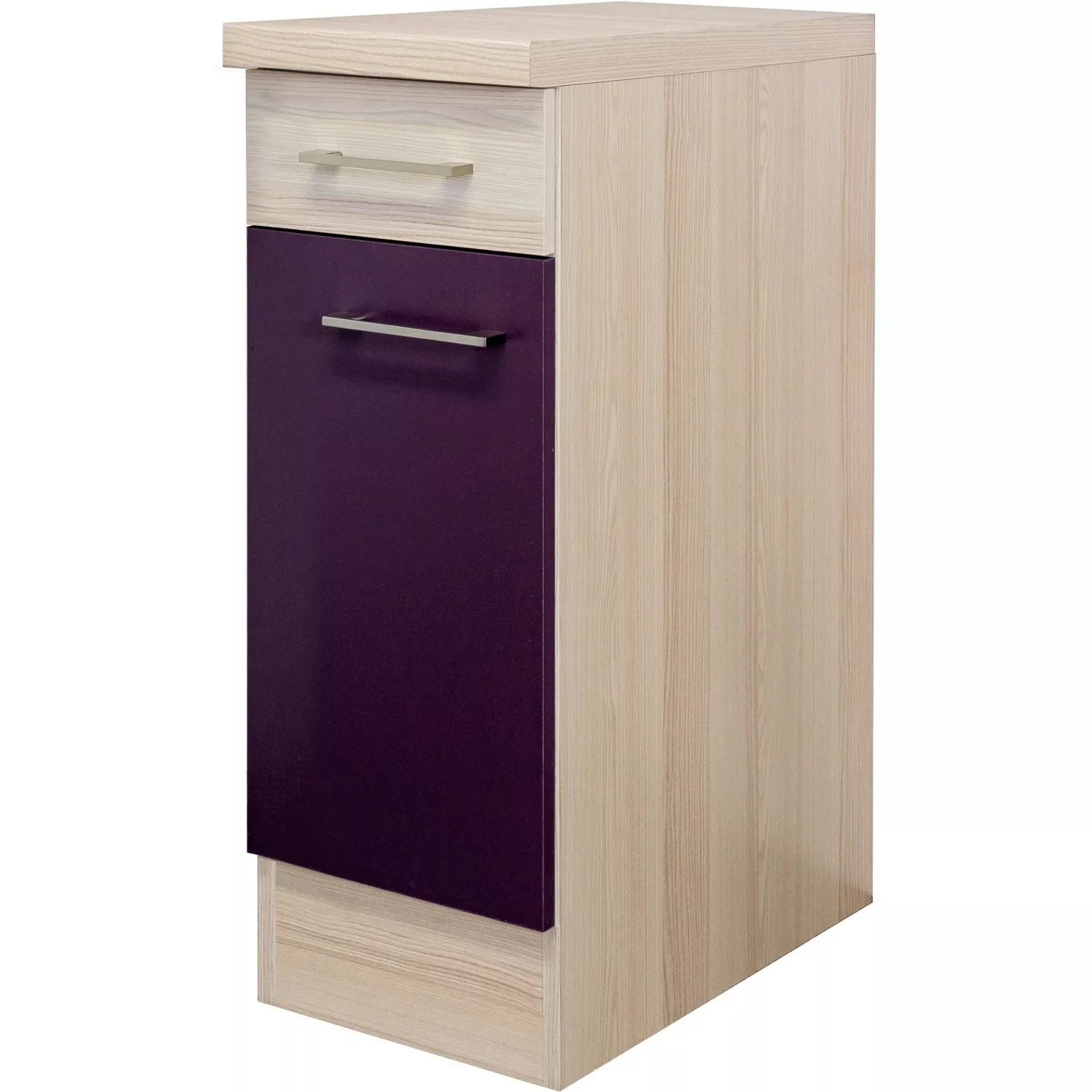 Flex-Well Exclusiv Unterschrank Focus 30 cm Akazie-Aubergine-Akazie günstig online kaufen