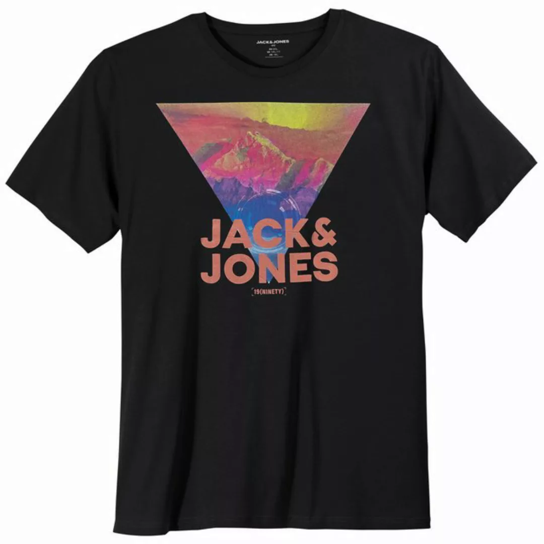 Jack & Jones Rundhalsshirt Jack&Jones Shirt XXL JCOLOGO PRINT schwarz günstig online kaufen