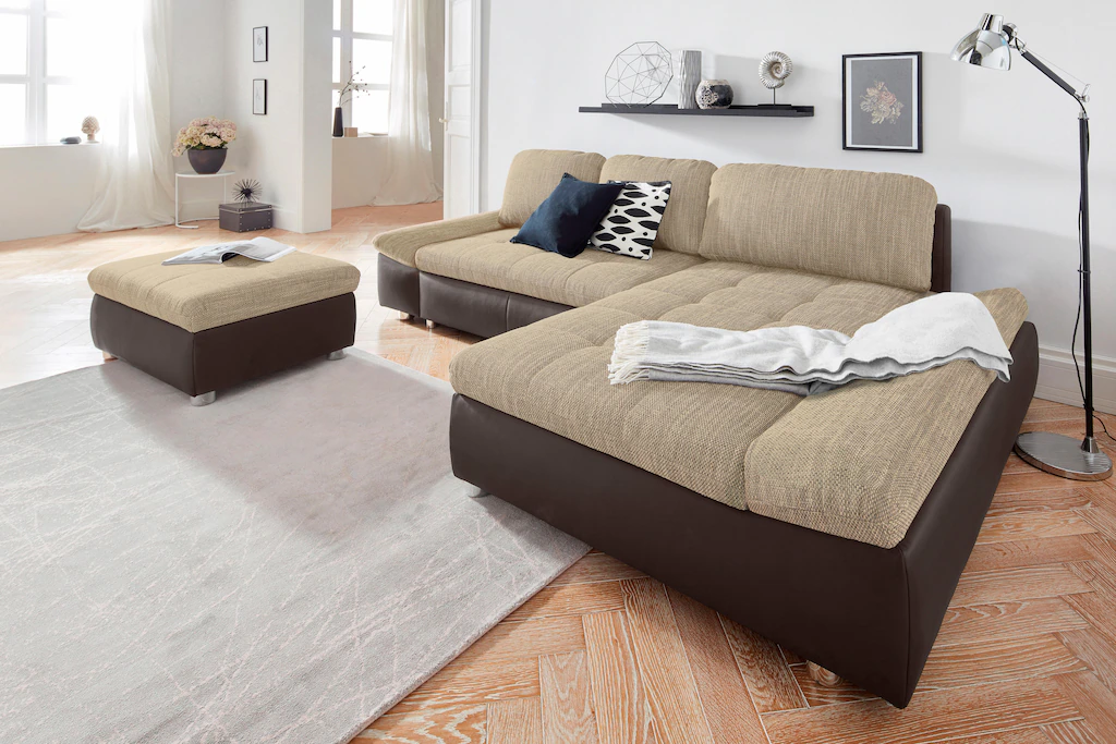 sit&more Ecksofa »Bergamo L-Form«, wahlweise mit Bettfunktion, Bettkasten u günstig online kaufen