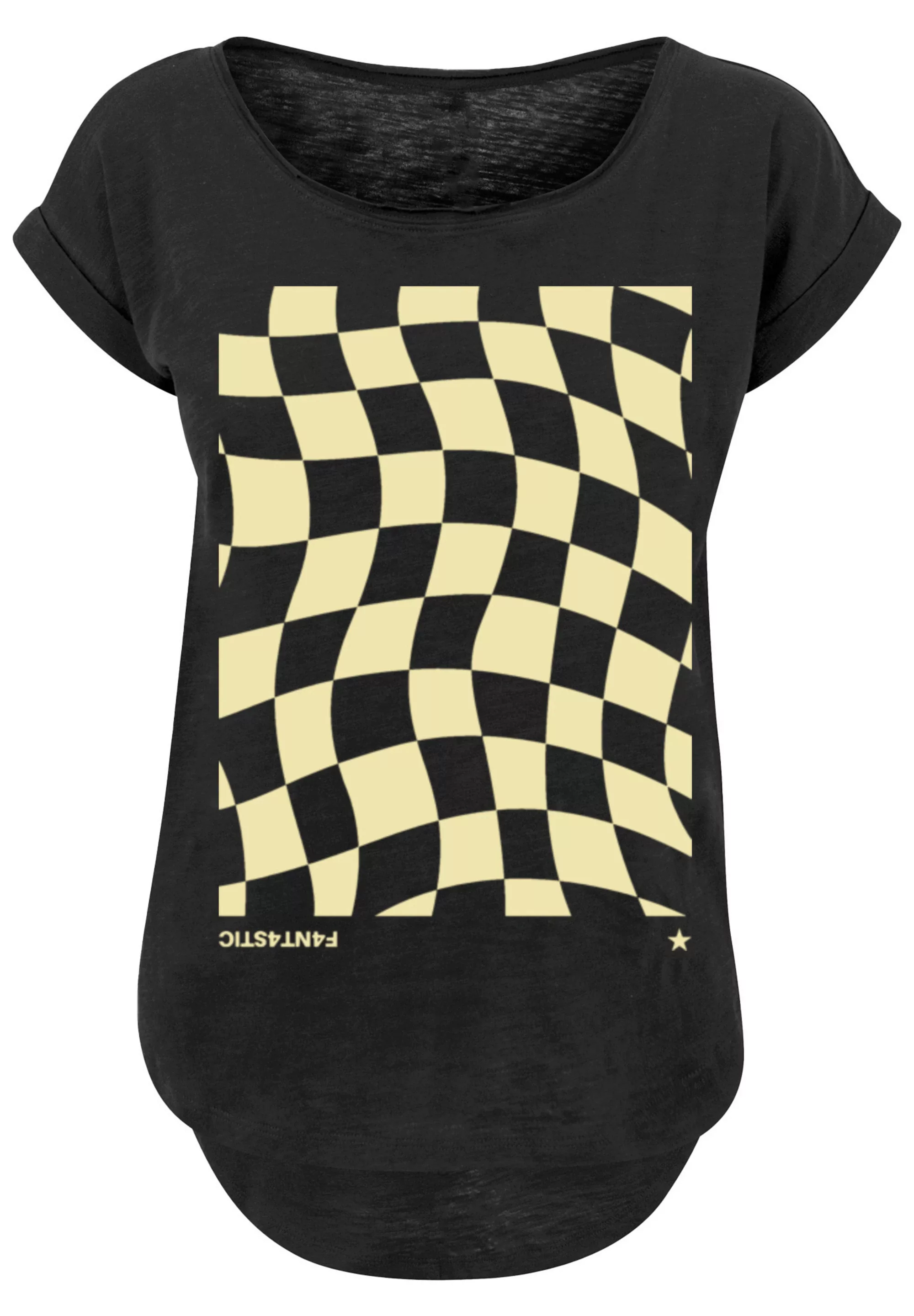 F4NT4STIC T-Shirt "Wavy Schach Muster", Print günstig online kaufen