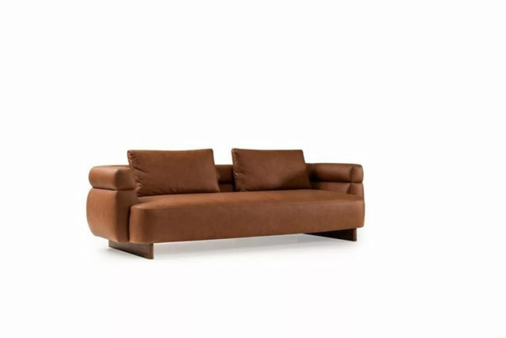 JVmoebel 3-Sitzer Dreisitzer Sofa 3 Sitzer Couch Kunstleder Braun Design Wo günstig online kaufen