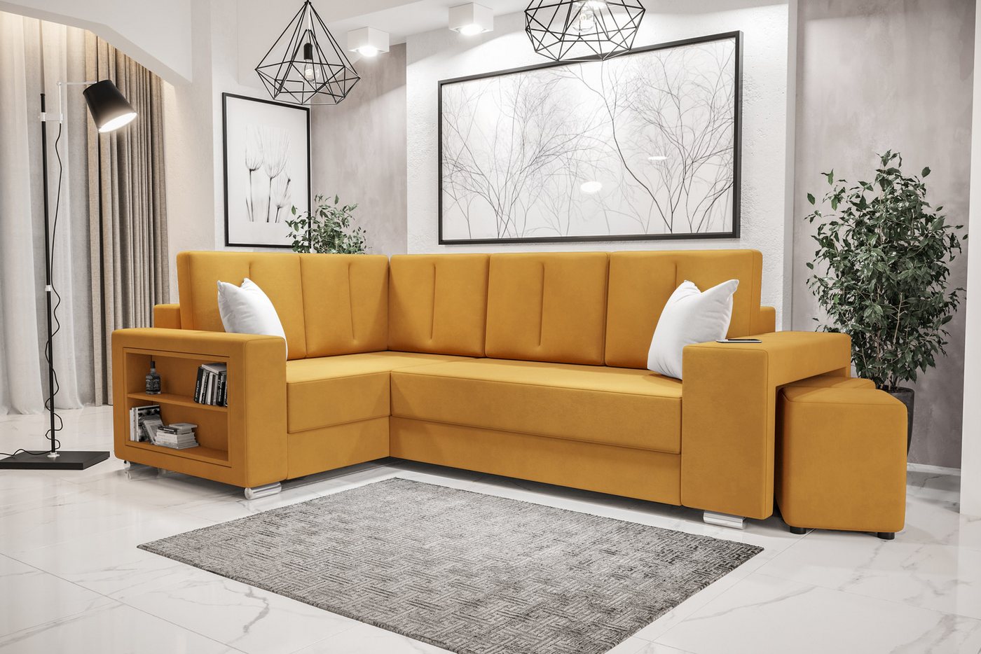 ALTDECOR Ecksofa LOPI, Couch mit Schlaffunktion, Wohnzimmer - Wohnlandschaf günstig online kaufen