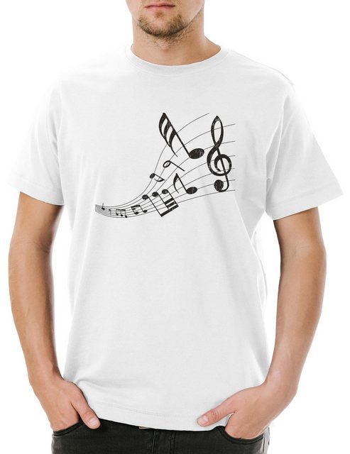 Urban Backwoods Print-Shirt Music Notes Herren T-Shirt Musiklehrer Musik Te günstig online kaufen