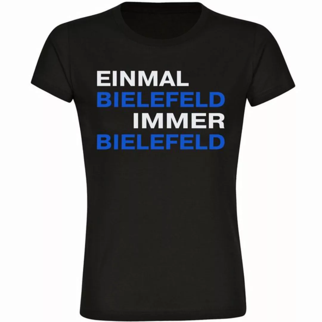 multifanshop T-Shirt Damen Bielefeld - Einmal Immer - Frauen günstig online kaufen