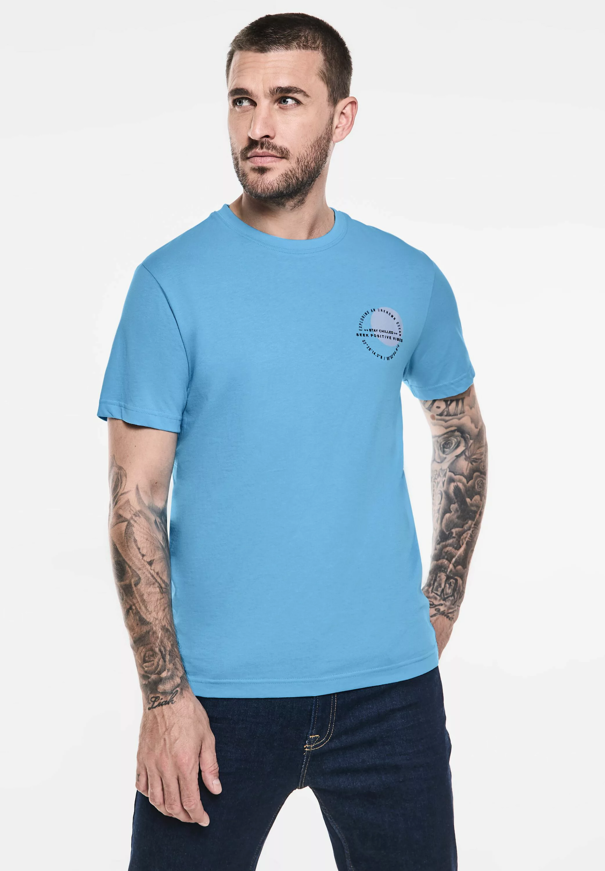 STREET ONE MEN T-Shirt, aus reiner Baumwolle günstig online kaufen