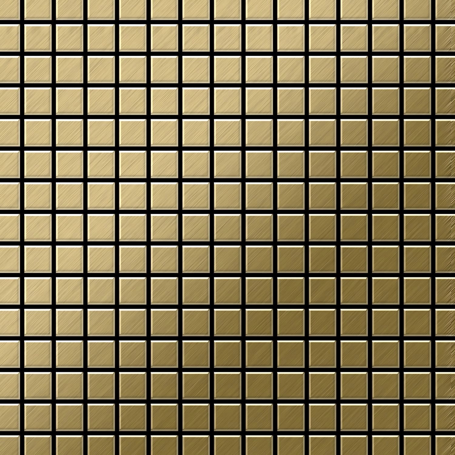 ALLOY Mosaik Fliese Massiv Metall Titan Gebürstet Gold 1,6mm Stark Mosaic-t günstig online kaufen