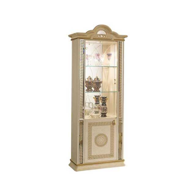 Interdesign24 Glasvitrine Venus (2-Türig, im Barock-Stil) in Beige/Gold Hoc günstig online kaufen