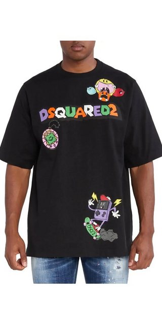 Dsquared2 Print-Shirt Dsquared2 Skater T-Shirt Schwarz Herren günstig online kaufen