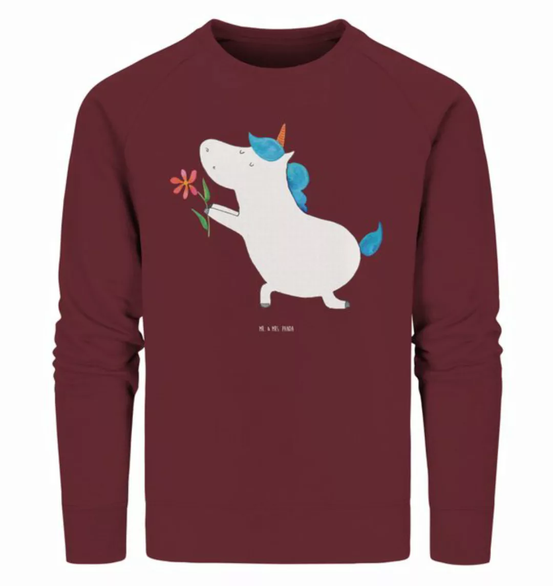 Mr. & Mrs. Panda Longpullover Größe XXL Einhorn Blume - Burgundy - Geschenk günstig online kaufen