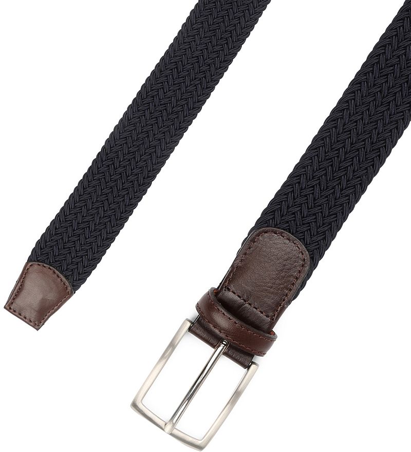 Profuomo Geflochtener Gürtel Navy - Größe 115 günstig online kaufen