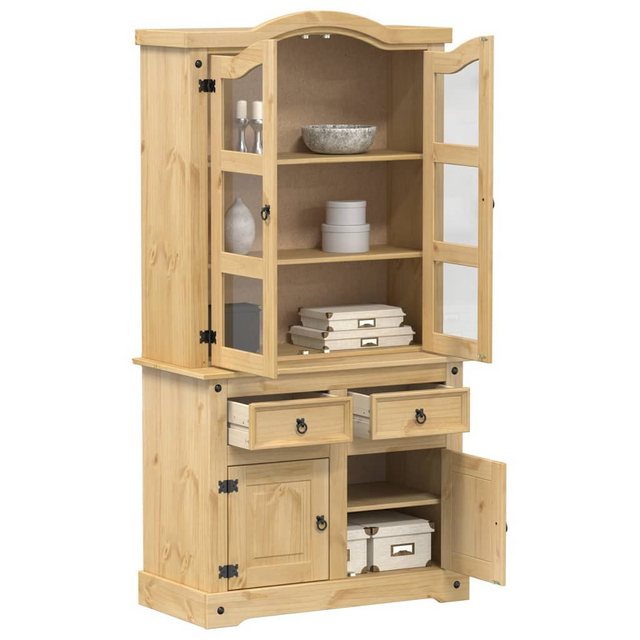 vidaXL Buffet Buffet Buffetschrank Vitrine Corona 100x48,5x179 cm Massivhol günstig online kaufen