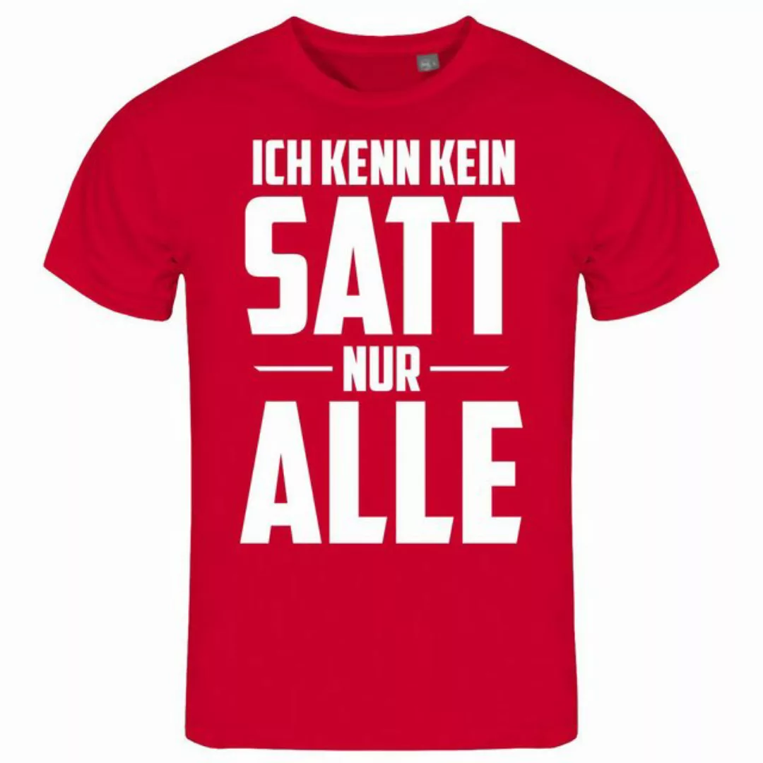 deinshirt Print-Shirt Herren T-Shirt Ich kenn kein satt nur alle Funshirt m günstig online kaufen