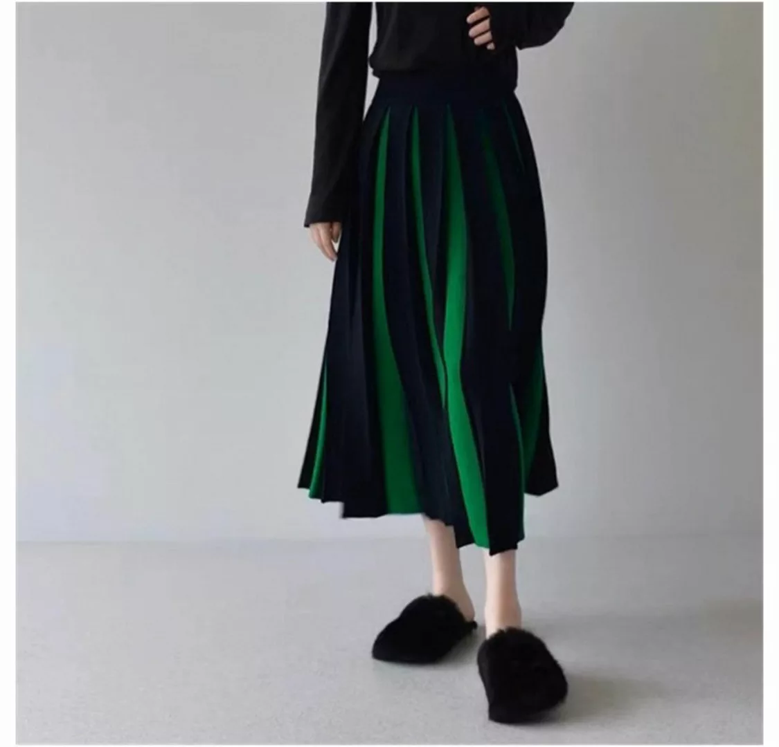 FIDDY Trachtenrock Hohe Taille grüne Farbe passend High-End Faltenrock günstig online kaufen