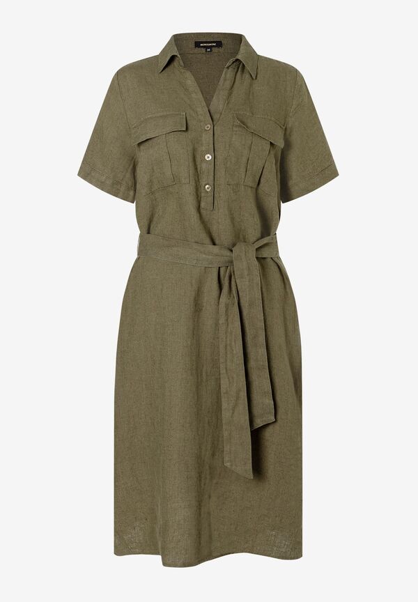 Leinenkleid, tundra olive, Sommer-Kollektion günstig online kaufen